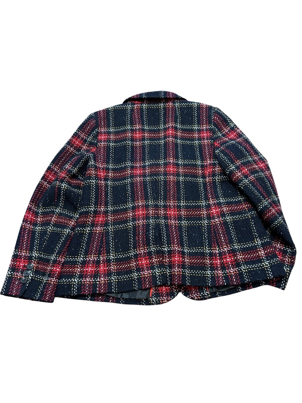 Talbots Aberdeen wool blend tartan plaid blazer size 16 tweed holiday Christmas - Picture 3 of 8